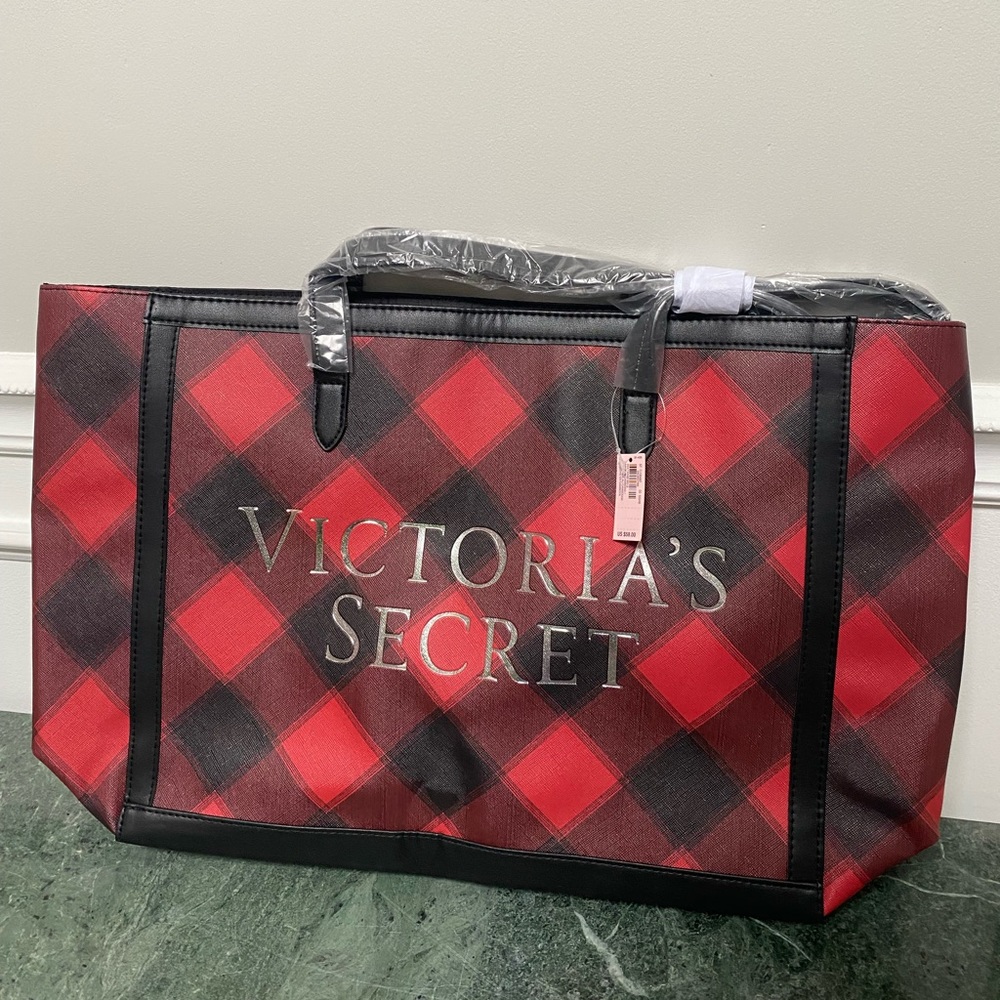 Victoria’s Secret Plaid Tote Bag